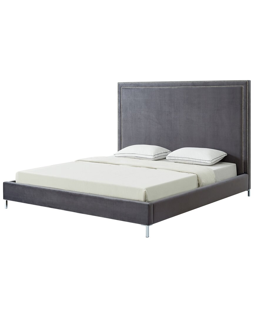 Shop Inspired Home Valentina Platform Bed In Grey