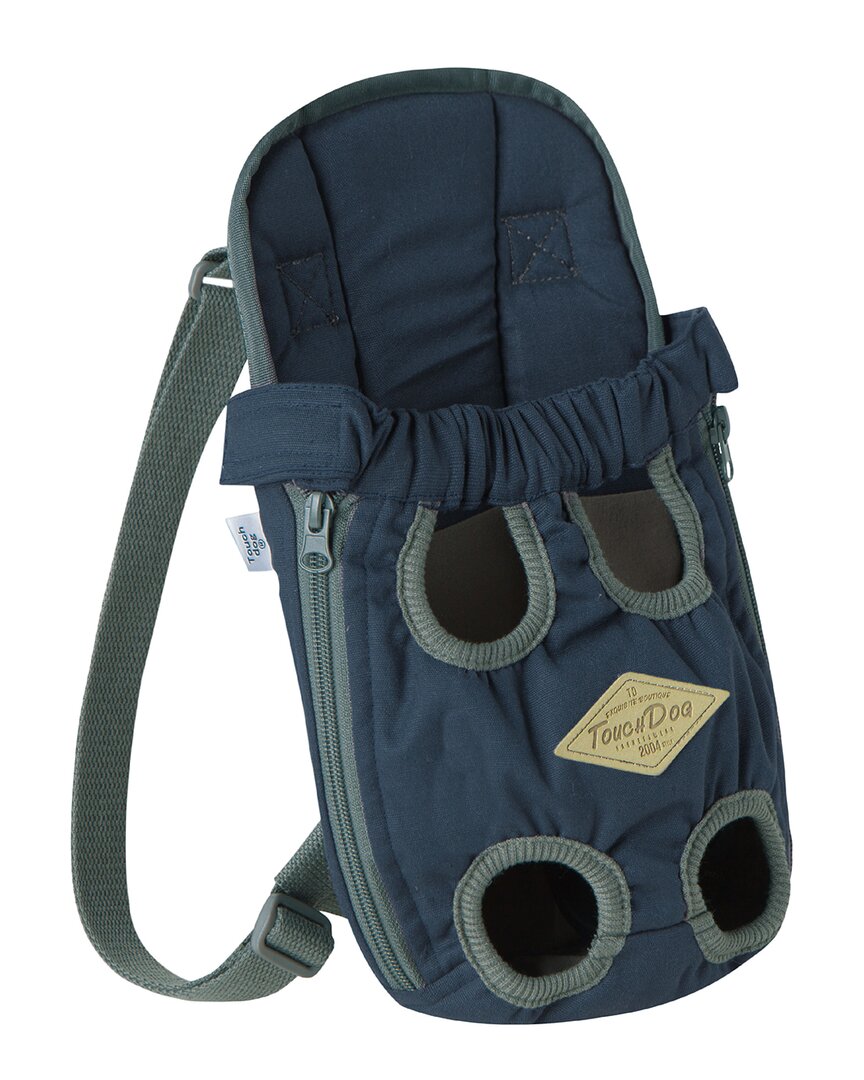 Shop Touchdog Wiggle-sack Fashion Designer Front & Back Dog Carrier In Navy