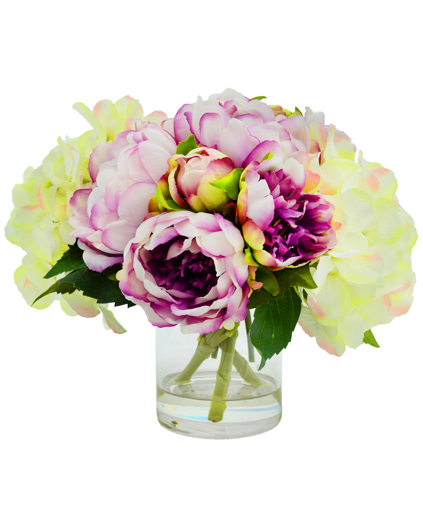 Creative Displays Purple Peony & White Hydrangea Floral Arrangement