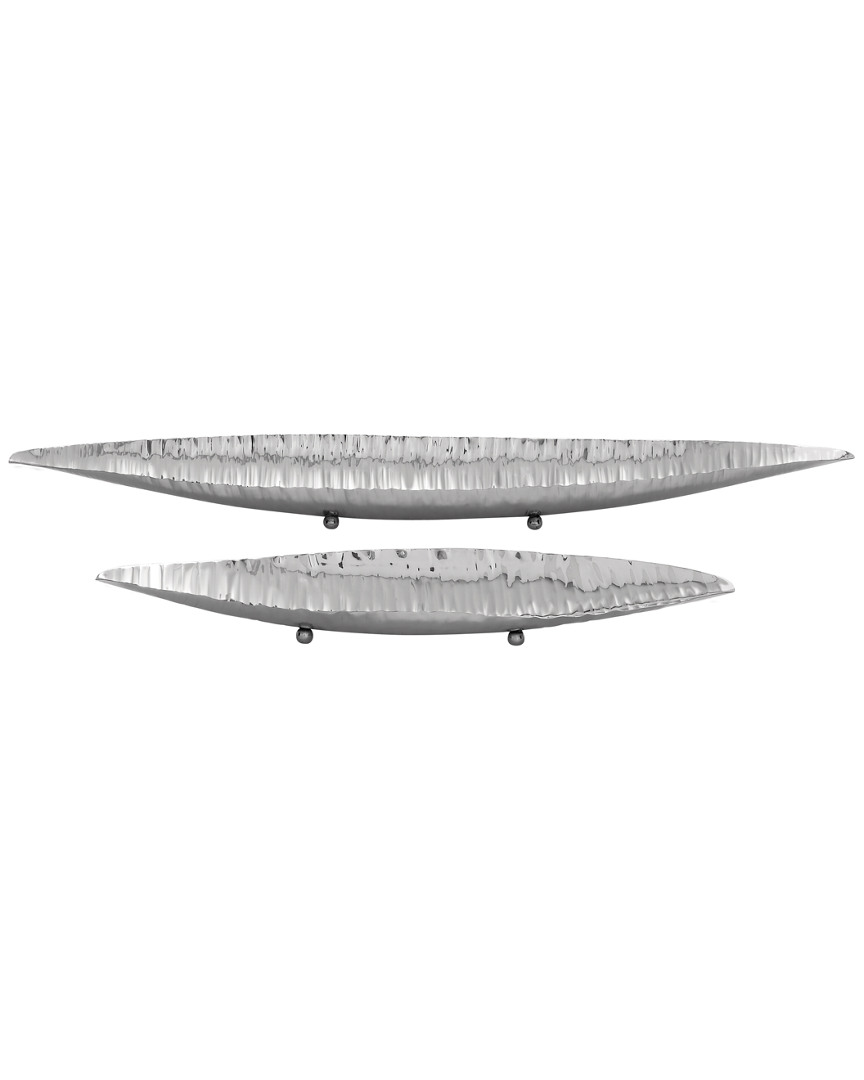 Peyton Lane Set Of Two Stainless Steel Canoe Bowls