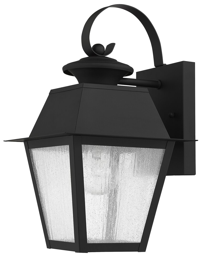 Livex Lighting Mansfield 1-light Black Outdoor Wall Lantern