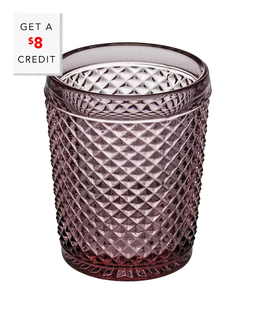 Vista Alegre Bicos Old-fashioned Glasses, Set Of 4 In Pink
