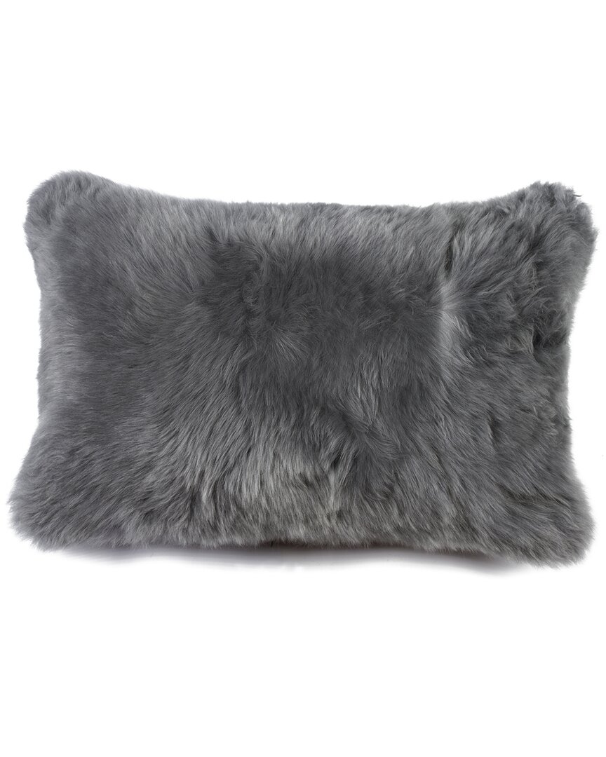 Natural Group New Zealand Sheepskin Pillow In Grey