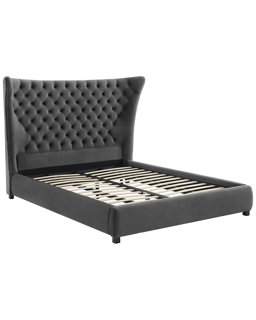 Tov Furniture Discontinued  Sassy Velvet Bed In Gray