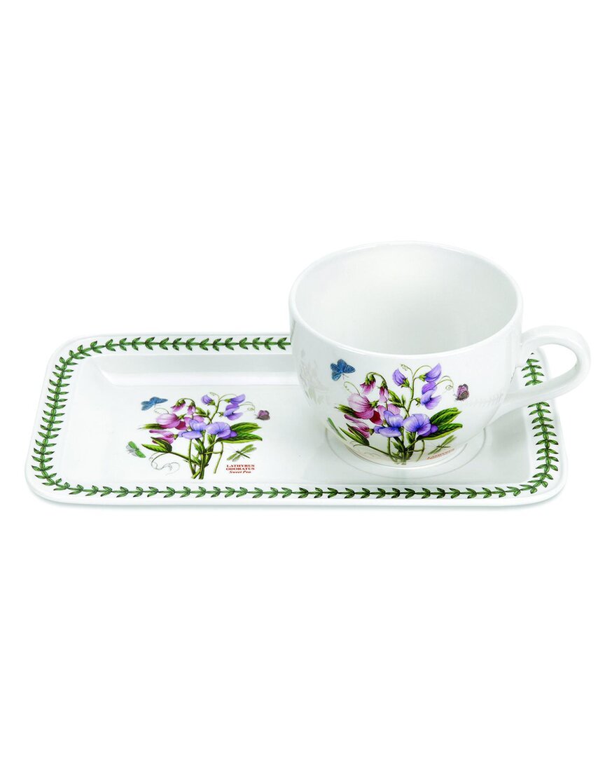 Portmeirion Botanic Garden Soup And Sandwich Set In White