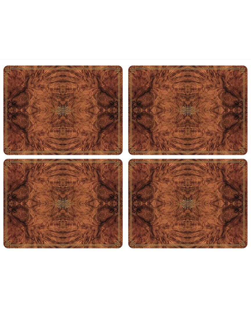 Pimpernel Walnut Burlap Placemats Set Of 4 In Brown