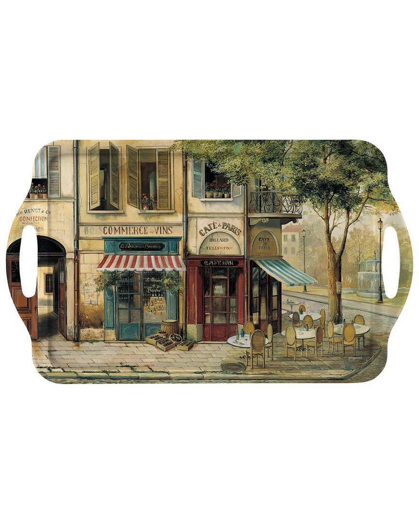 Pimpernel Parisian Scenes Large Melamine Handled Tray In Multi