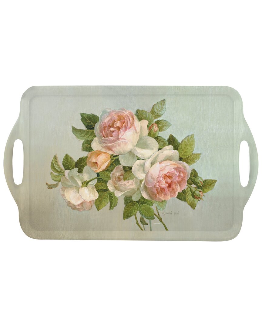 Pimpernel Antique Roses Large Melamine Tray In Multi
