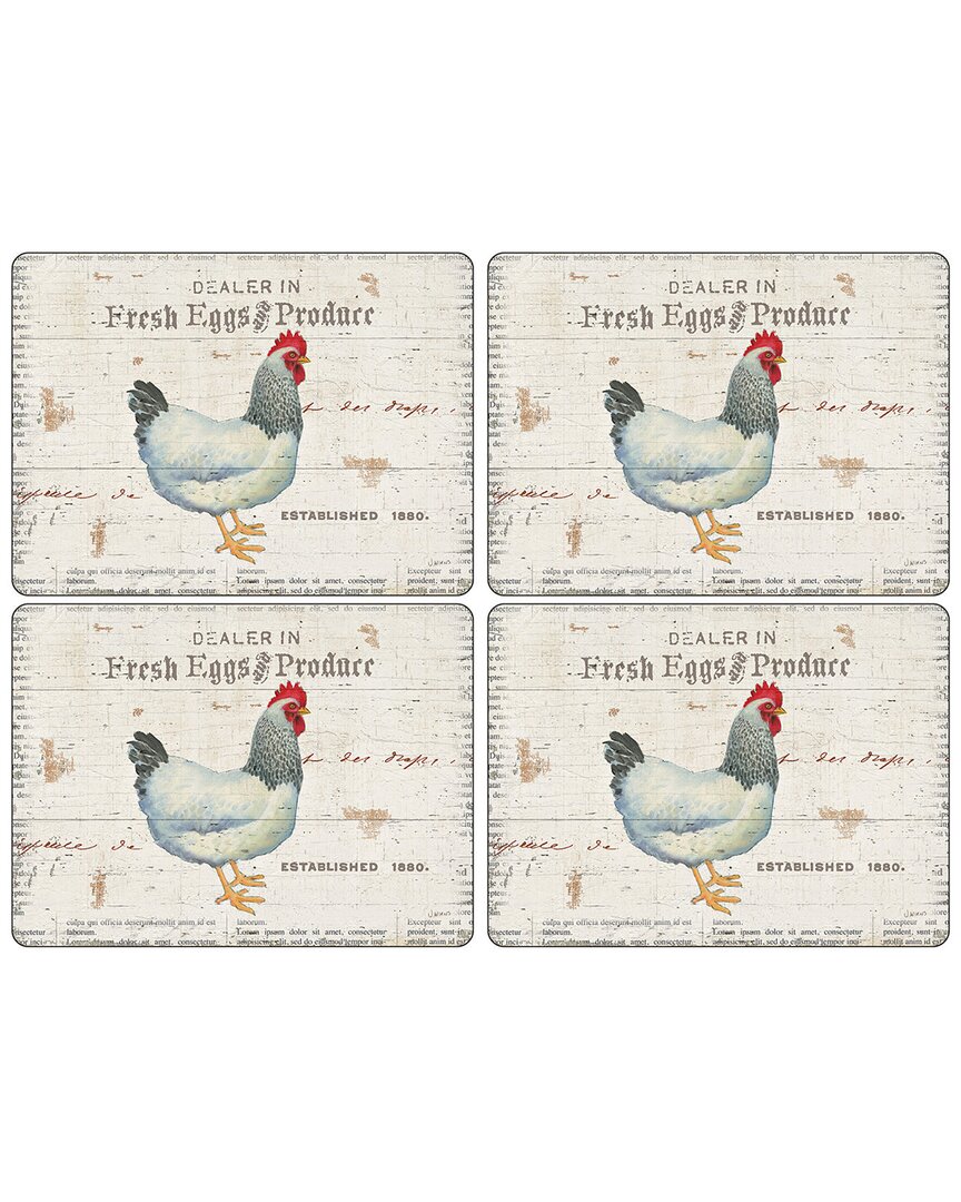 Pimpernel On The Farm Placemats Set Of 4 In Multi