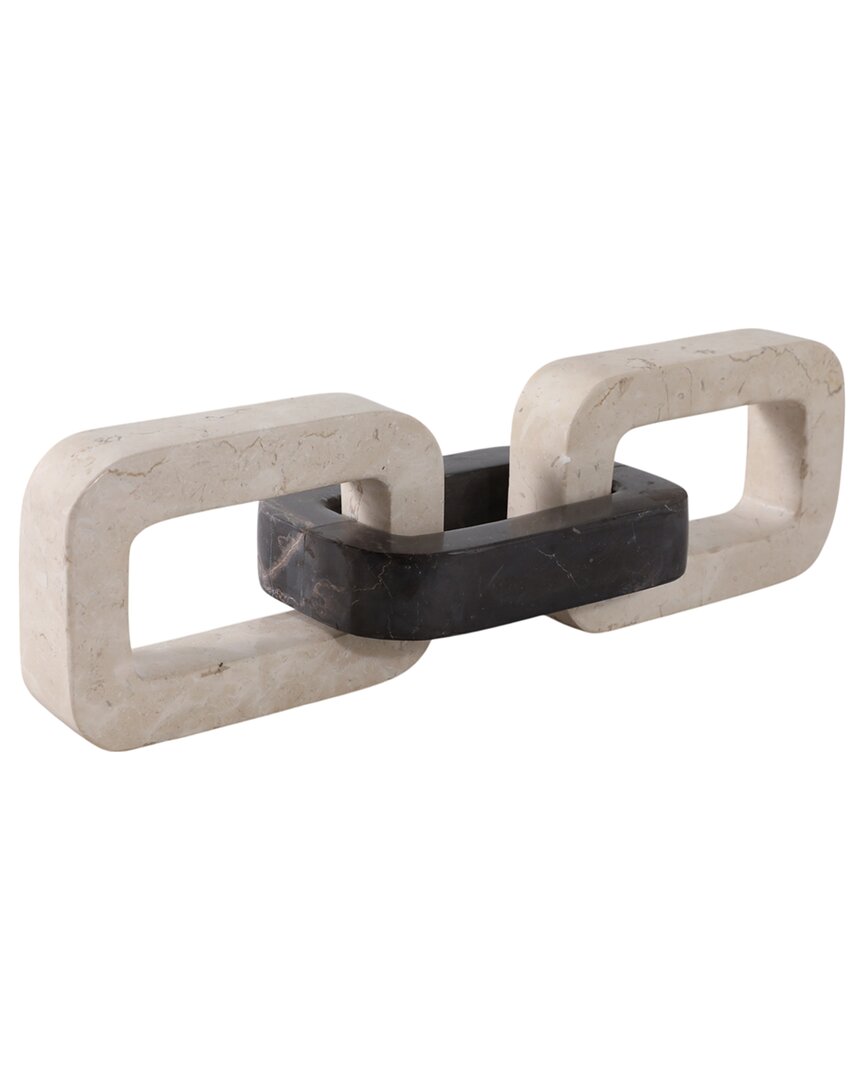 Sagebrook Home 13x4 Marble Chain Link Object In Gray