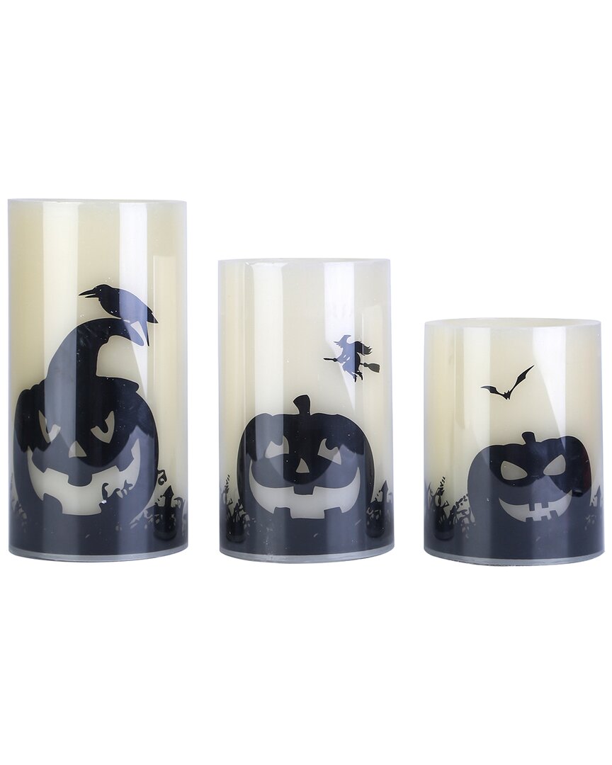 Fresh Fab Finds 3 Pack Halloween Flameless Candle Lamp