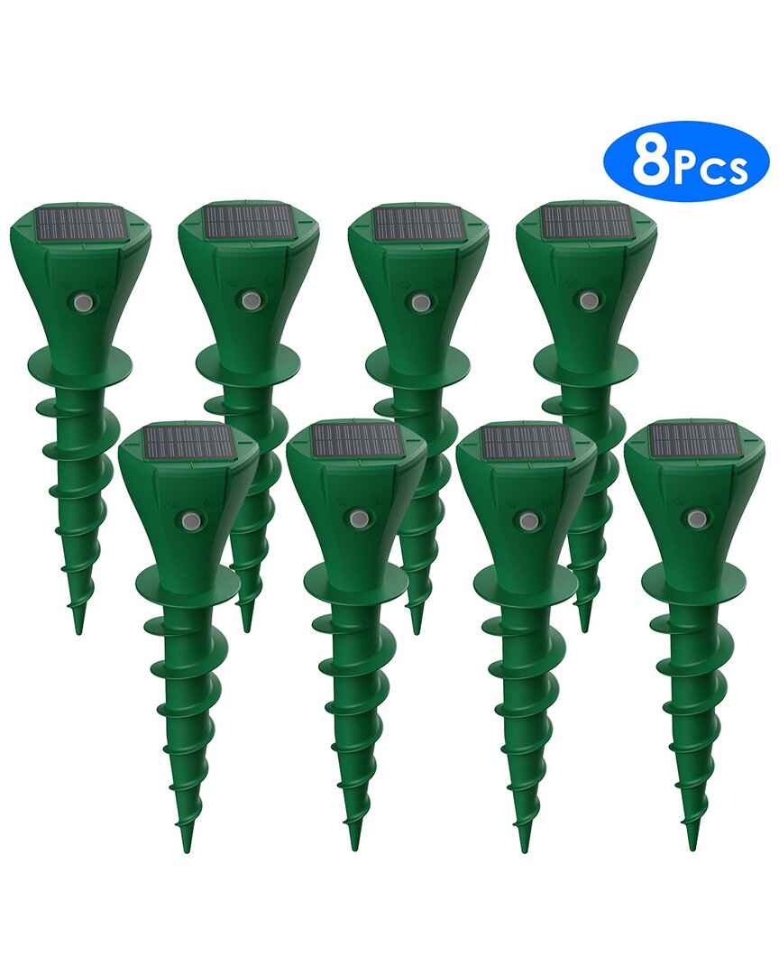 Fresh Fab Finds 8pc Solar Powered Mole Repellent Waterproof Solar Animal Repellers