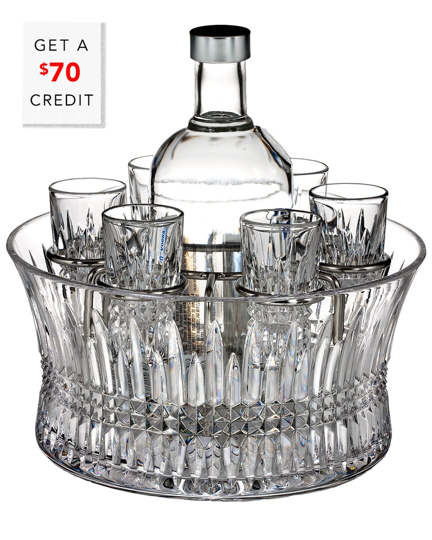 Waterford Lismore Diamond Vodka Chiller Set 10in With $70 Credit