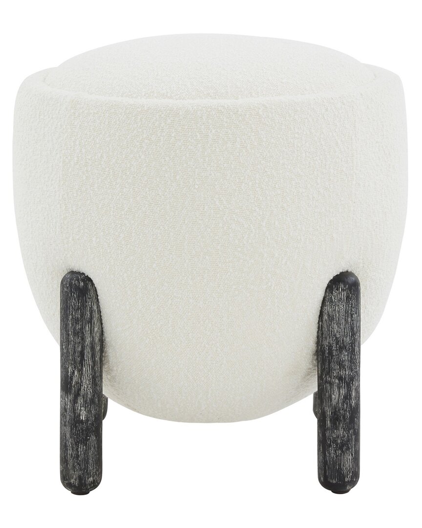 Safavieh Couture Clarabella Upholstered Ottoman In White