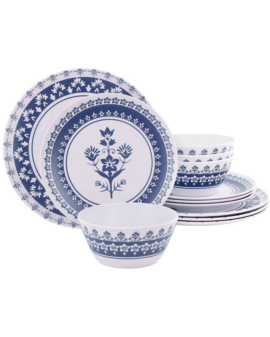 Martha Stewart 12pc Round Bamboo Fiber Dinnerware Set