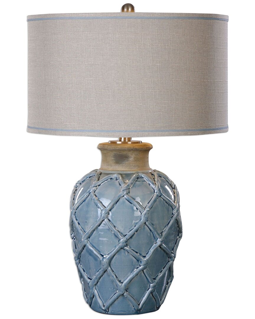 Shop Uttermost Parterre 29.5in Table Lamp In Blue