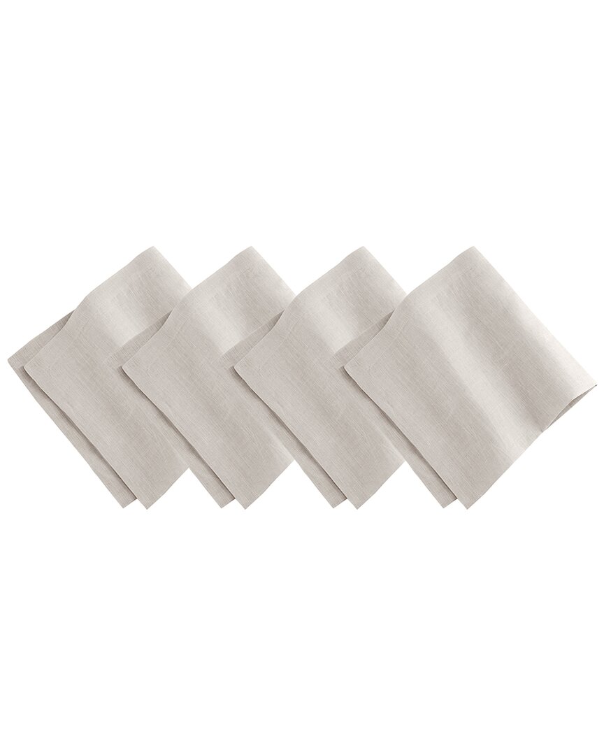 Villeroy & Boch Set Of 4 La Classica Luxury Linen Fabric Napkins In Neutral