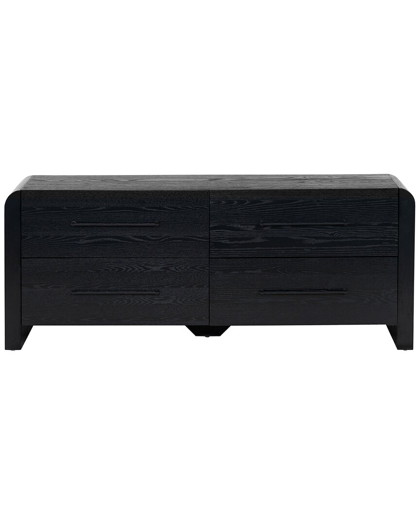Safavieh Couture Katrina Wood 4 Drawer Dresser In Black