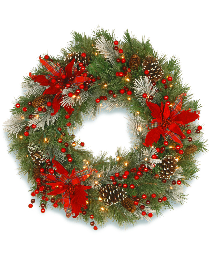 National Tree Company 30in Tartan Plaid Wreath