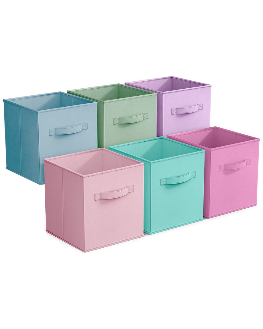 Sorbus 6 Pack 11in Foldable Storage Cubes In Multi