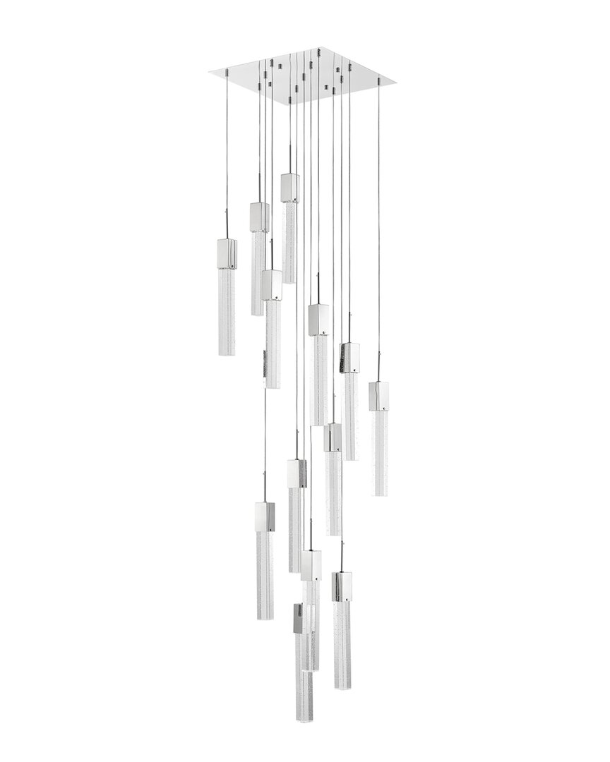 Shop Finesse Decor Sparkling Night Chandelier In Silver