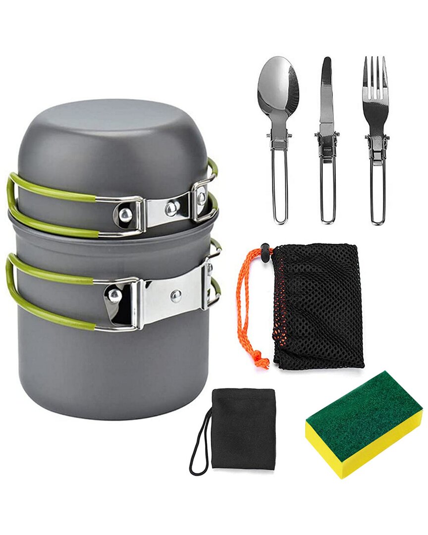 Fresh Fab Finds 8pc Camping Cookware Set In Gray
