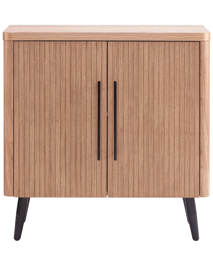 Manhattan Comfort Mid Century-modern Jodie Accent Cabinet In Brown