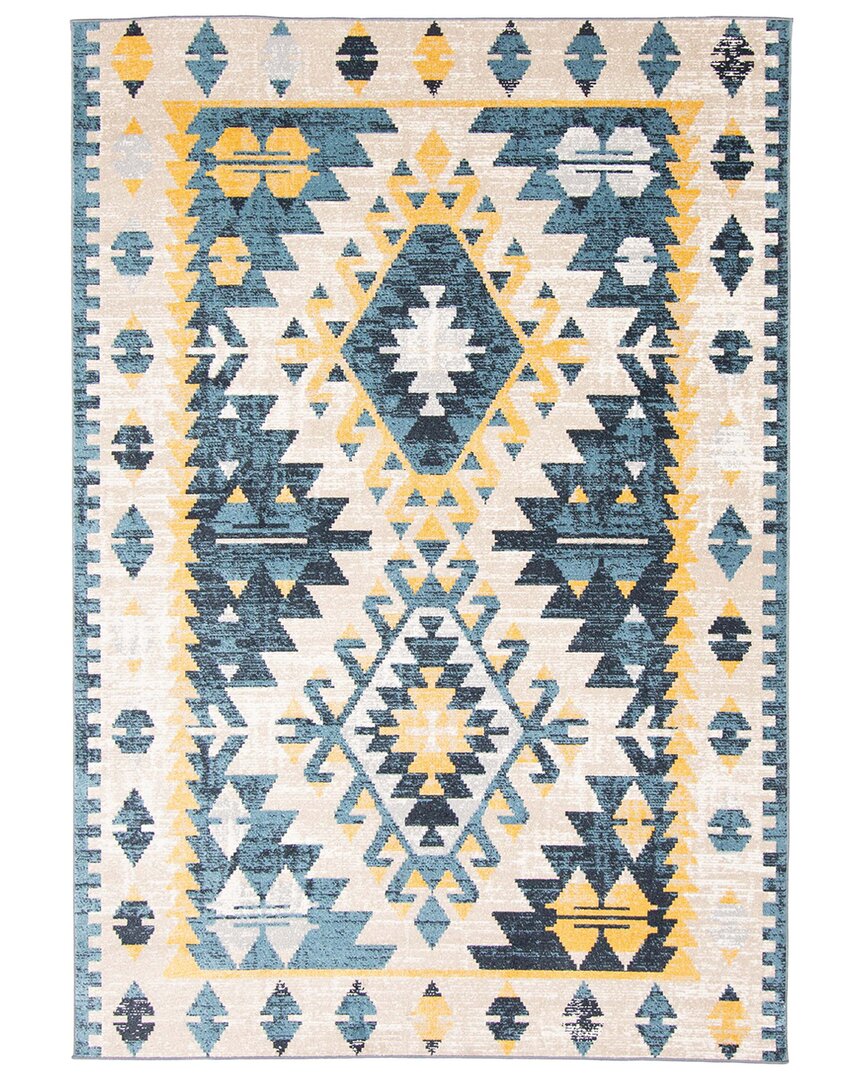 Ecarpet Aqua Mosaic Washable Rug In Taupe