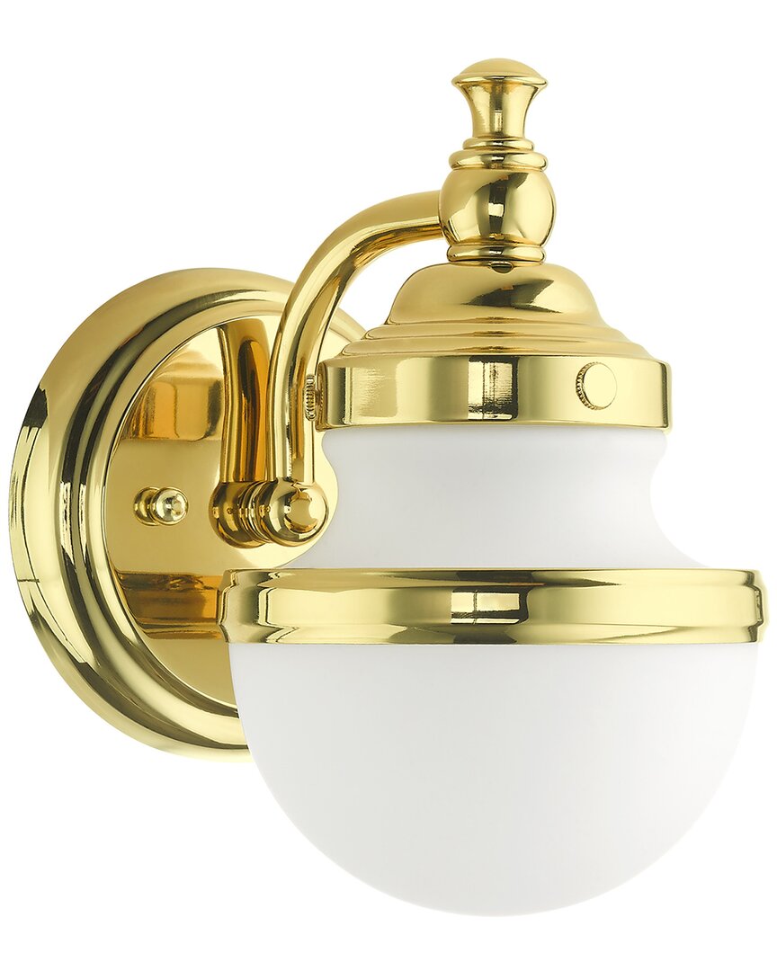Livex Lighting 1-light Polished Brass Sconce In Metallic