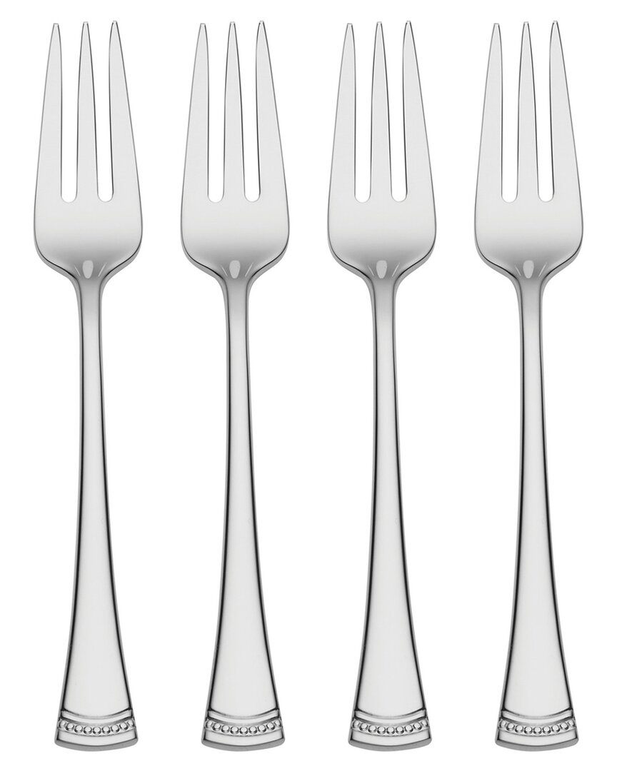 Lenox Set Of 4 Portola Cocktail Forks In Metallic