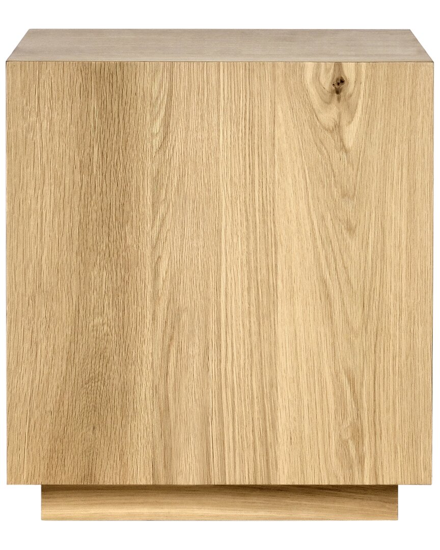 Classic Home Layne 20 Square Oak Wood Veneer End Table In Brown