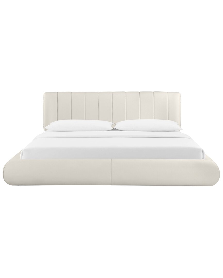 Tov Furniture Karol Vegan Leather Bed In White