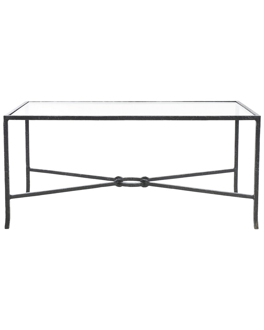 Safavieh Couture Tauri Forged Metal Rectangle Coffee Table In Black