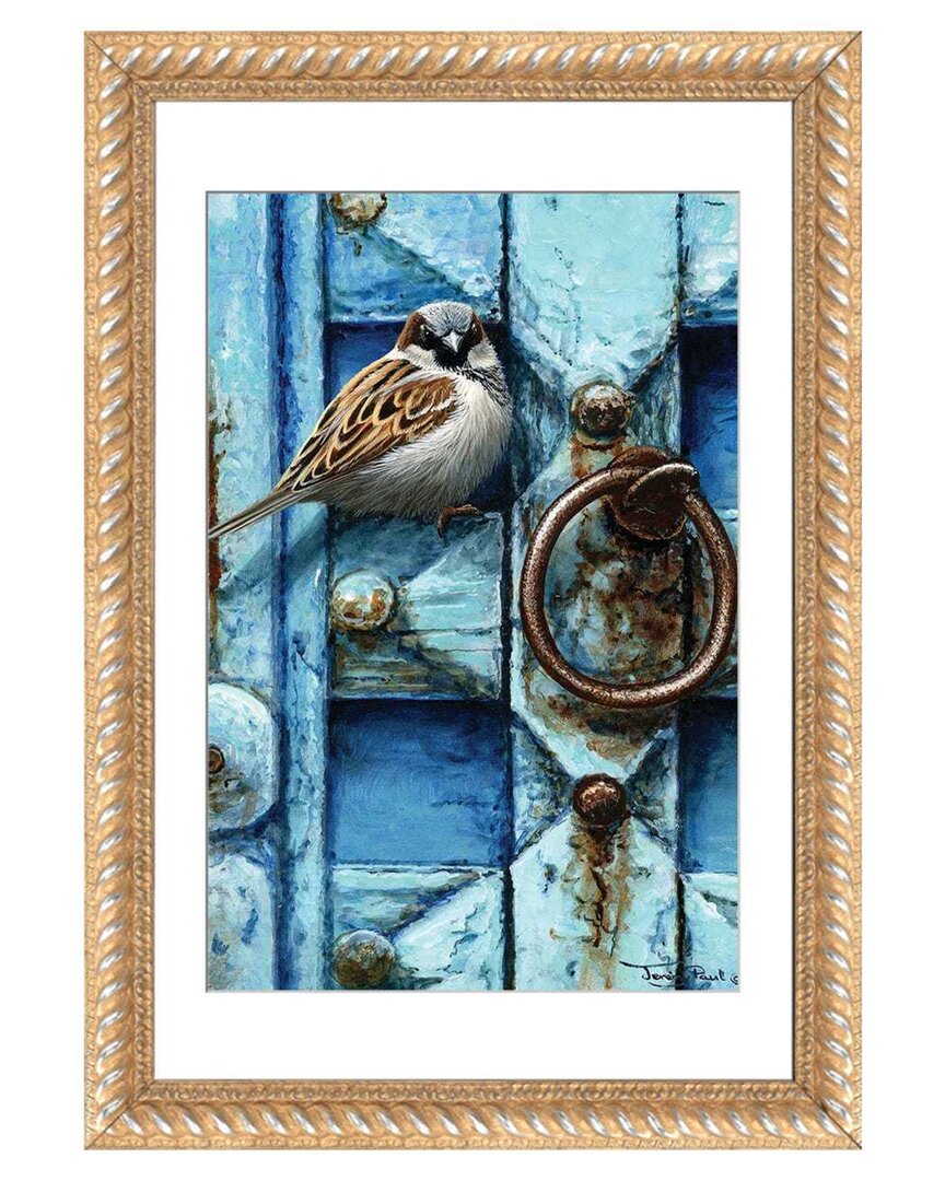 Shop Icanvas House Sparrow - Blue Door By Jeremy Paul Wall Art