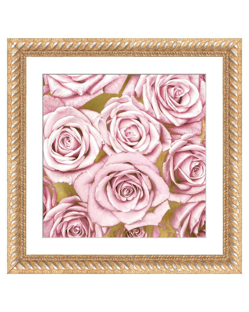 Shop Icanvas Pink Roses On Gold By Kate Bennett Wall Art