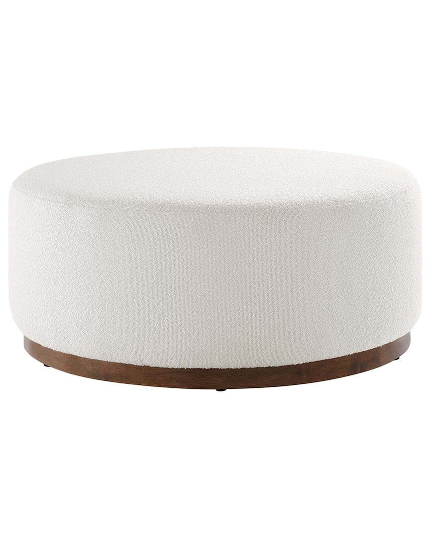 Modway Tilden Large 38 Round Boucle Upholstered Ottoman
