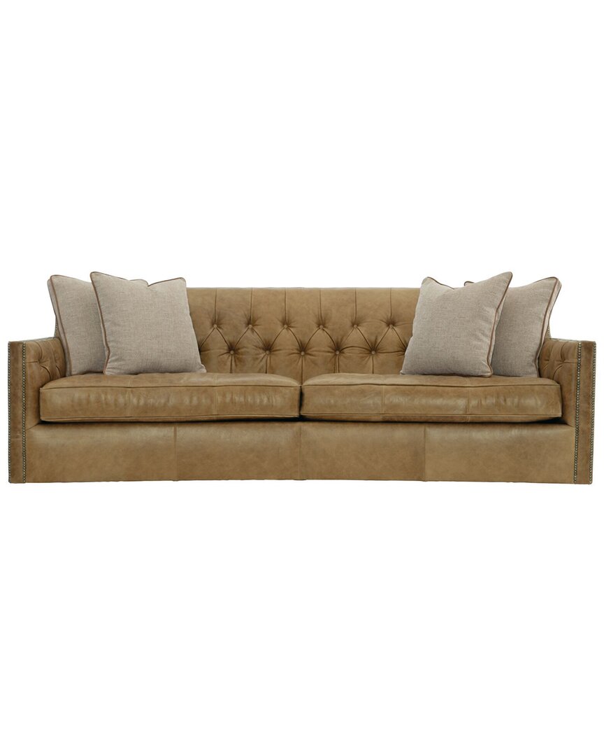 Bernhardt Candace Leather Sofa In Brown