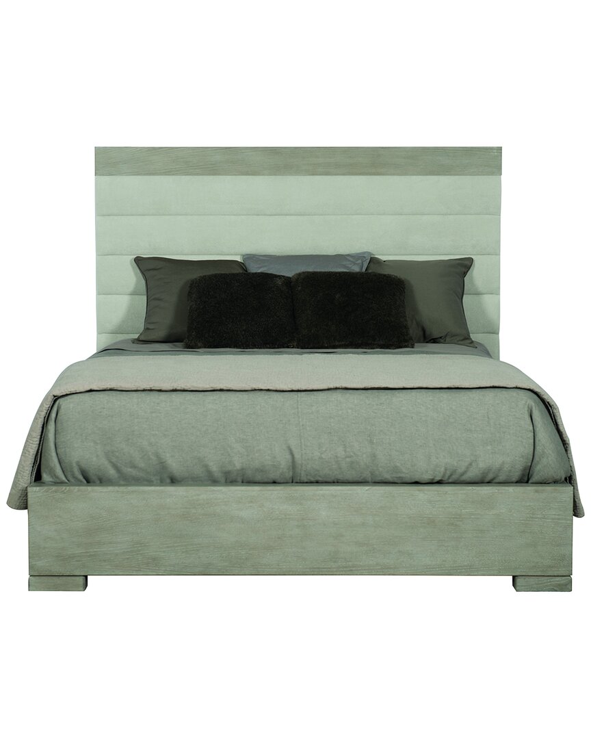 Bernhardt Linea Upholstered King Panel Bed In Grey