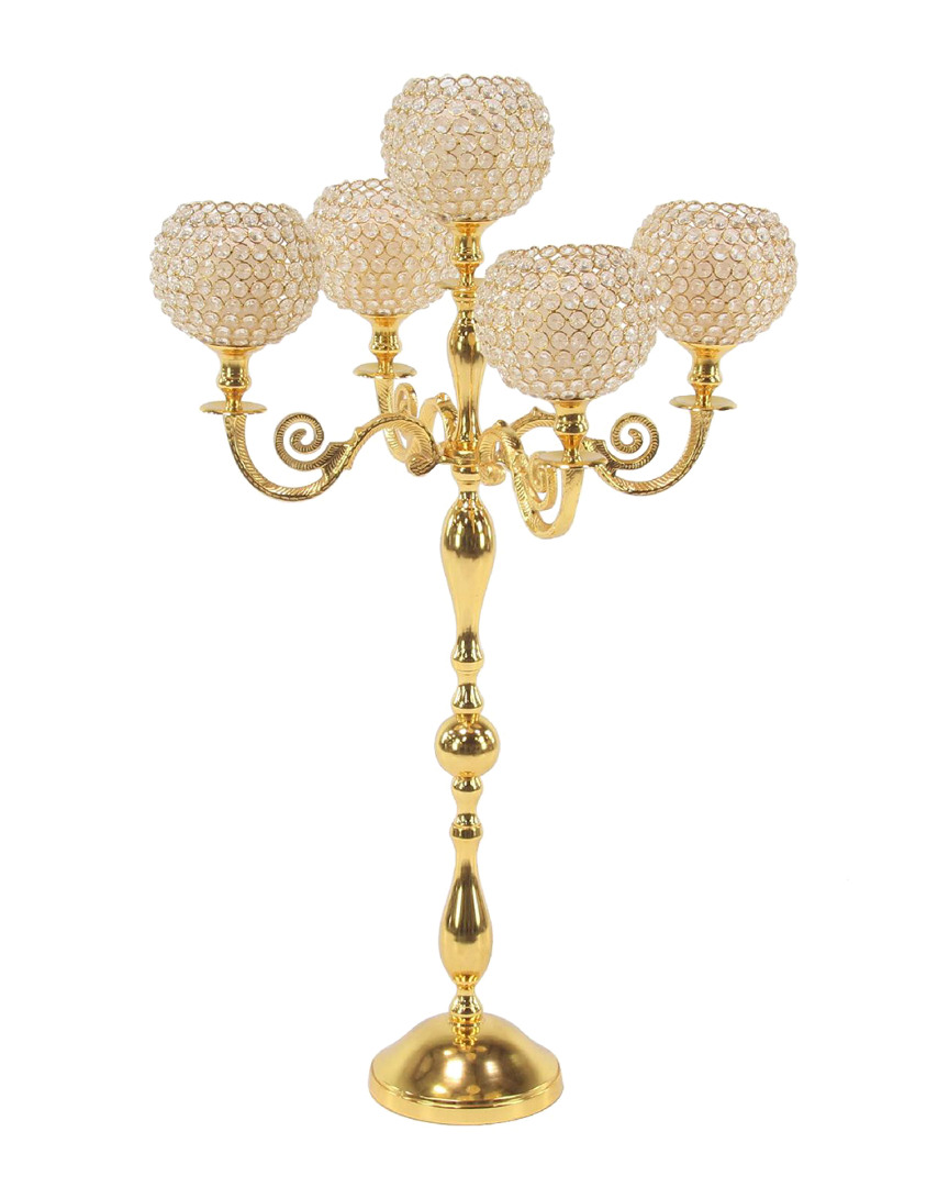 Peyton Lane Traditional 5-light Gold Beaded Candelabra
