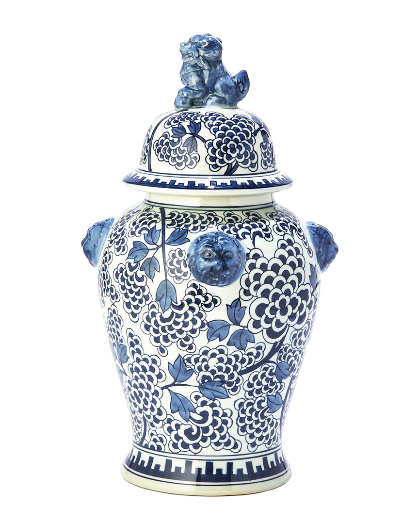 Tozai Home Peony Temple Jar In Multi
