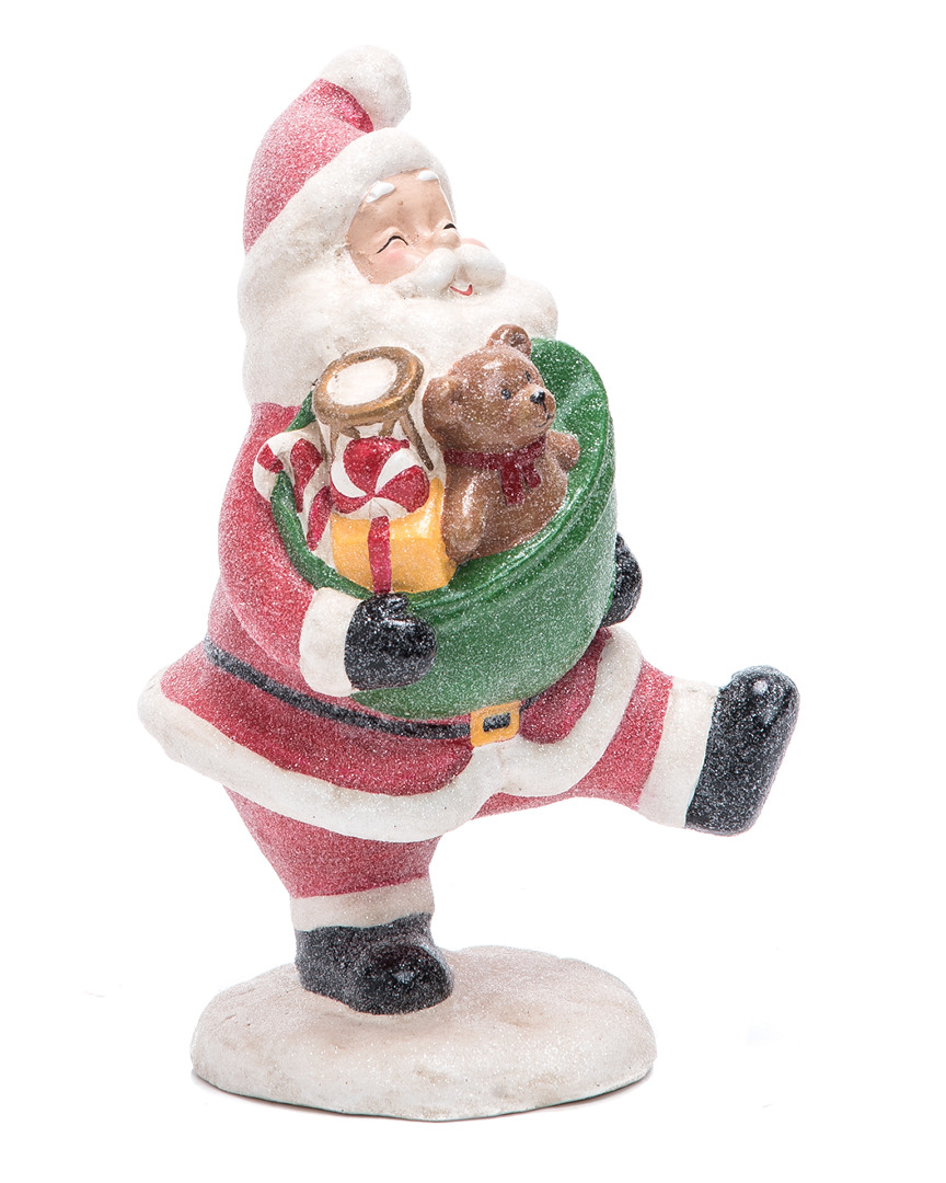 Transpac Very Merry Glitter Santa Figurine