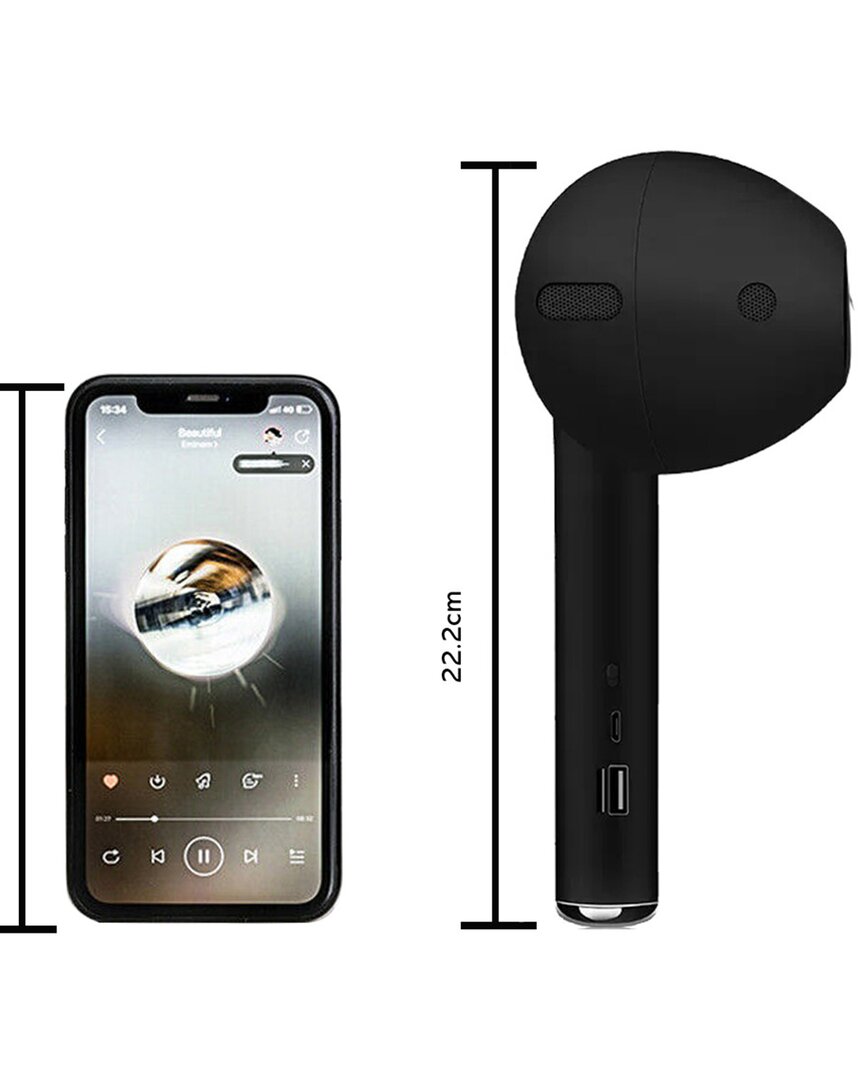 Ztech Giant Wireless Bluetooth Airpod Shaped Speaker In Black