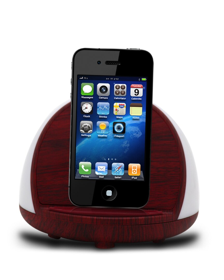 Ztech Wood Wireless Charger With Led Night Lamp In Brown
