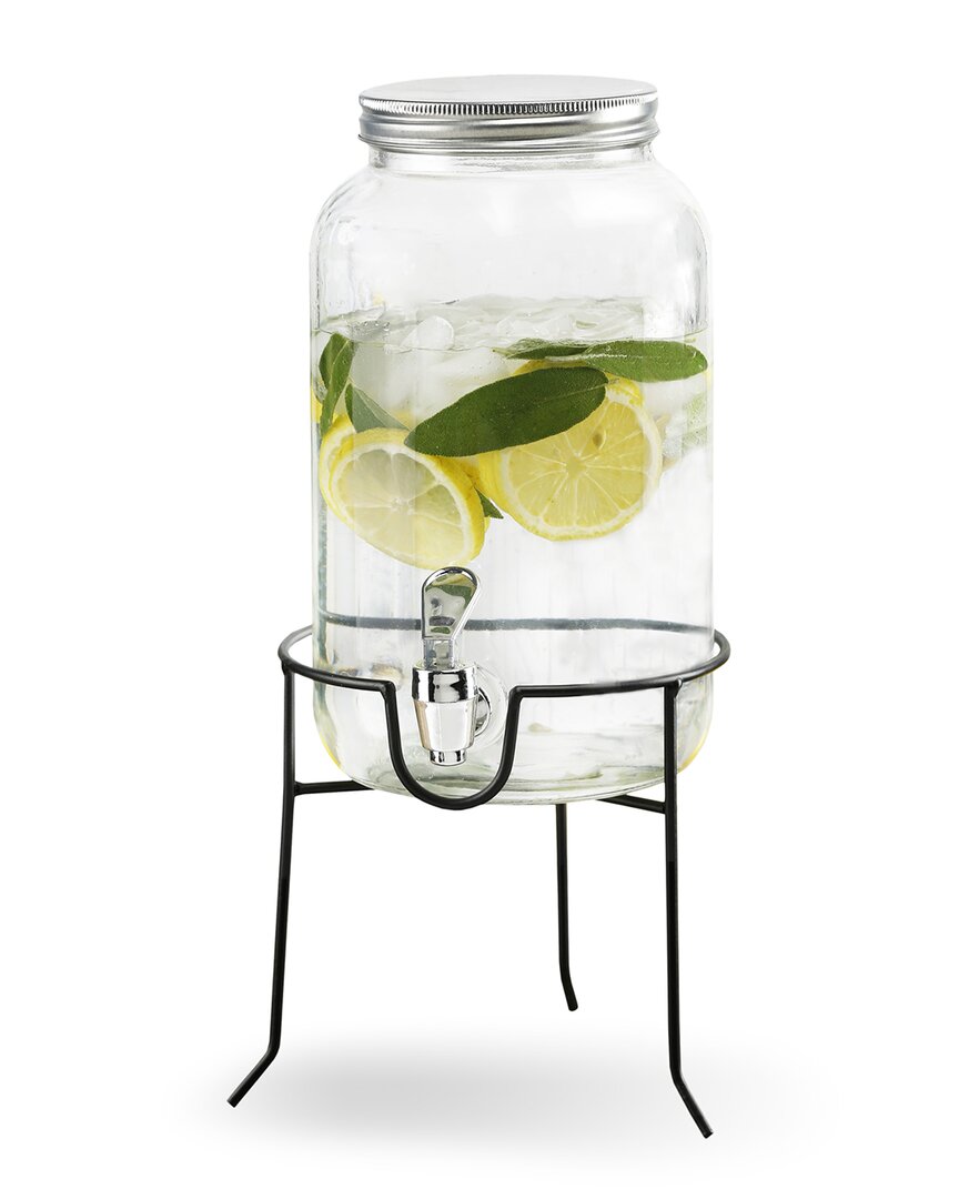 Stylesetter Orchard Hill Beverage Dispenser With Wire Stand In Clear