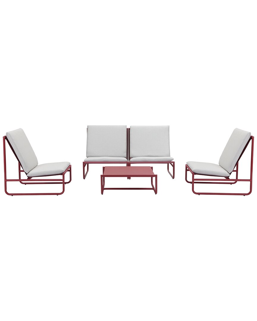 Pangea Sean 5pc Sofa Set In Red