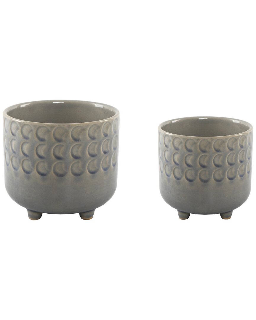 Flora Bunda Moon Phase 2-piece Pot Set In Blue