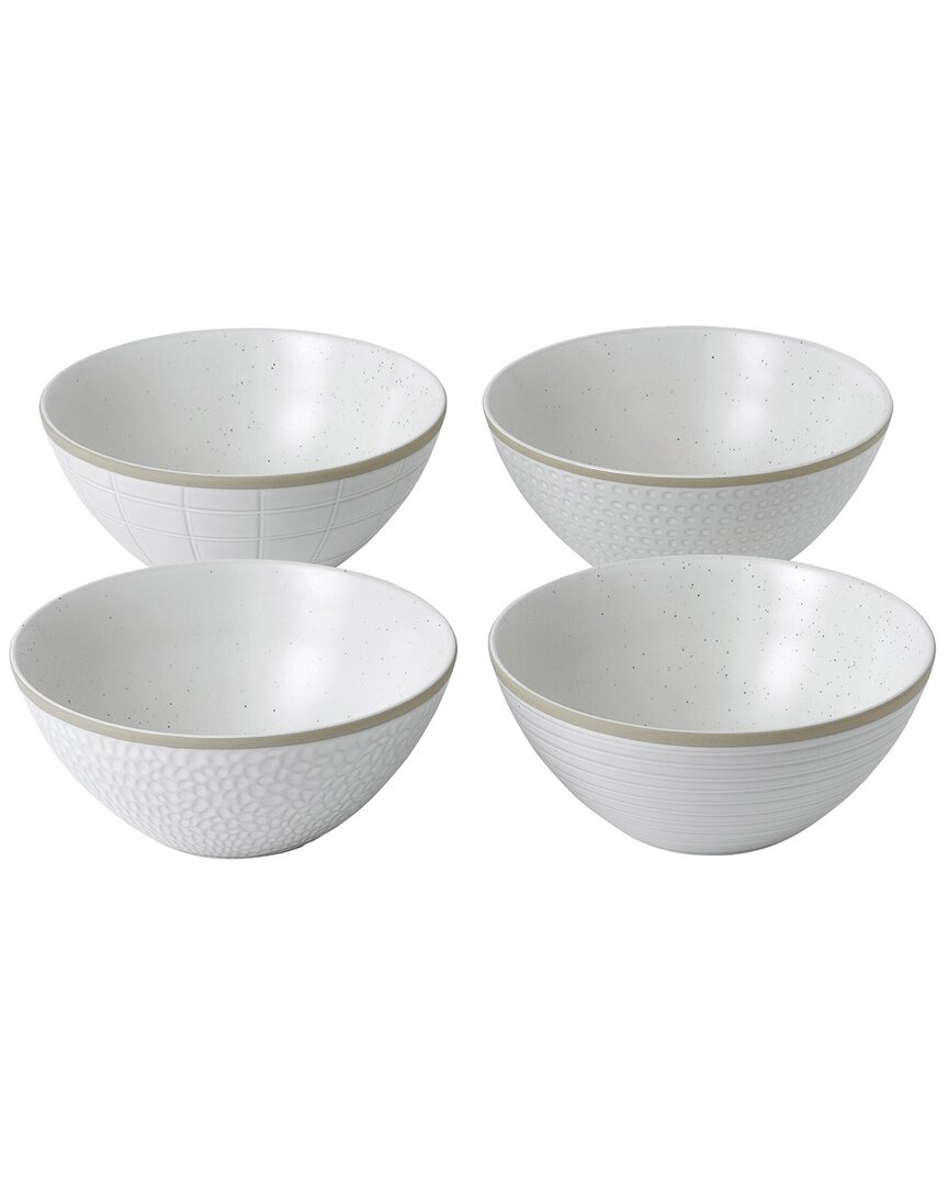 Royal Doulton Set Of Four 6in Maze Grill Bowls In White
