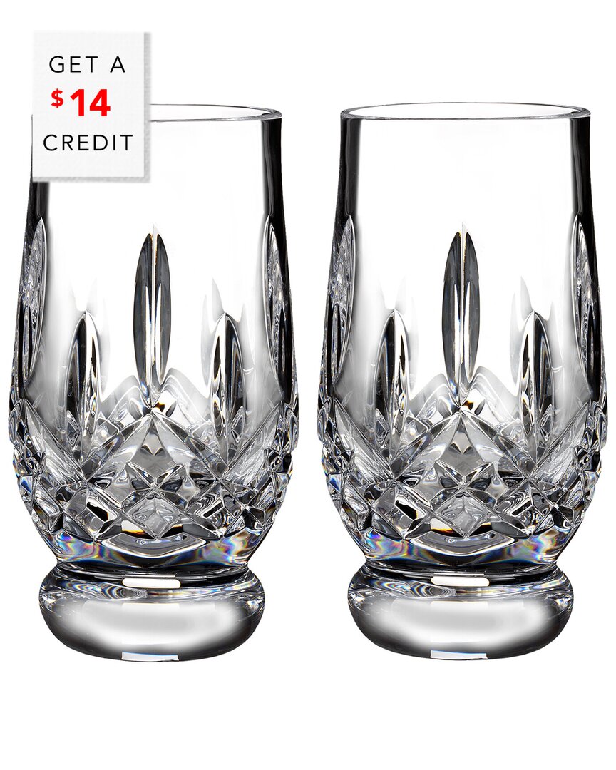 Waterford Lismore Set Of Two 5.5oz Tumblers With $14 Credit