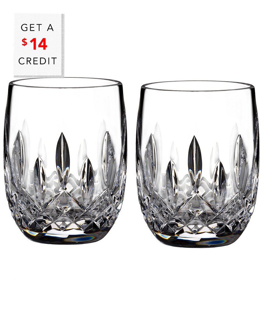 Waterford Lismore Set Of Two 7oz Tumblers With $14 Credit