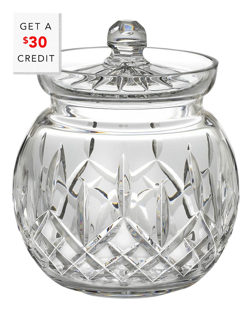 Waterford Lismore Biscuit Barrel Round In Clear